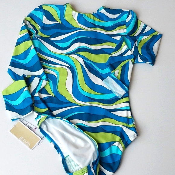 Michael Kors Swimsuit One Piece Board Rash Surf  NEW - Picture 4 of 6